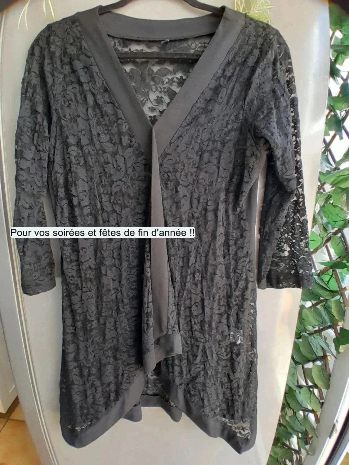 Superb black lace tunic, size 2 (38/40) Gothic style – photo 6